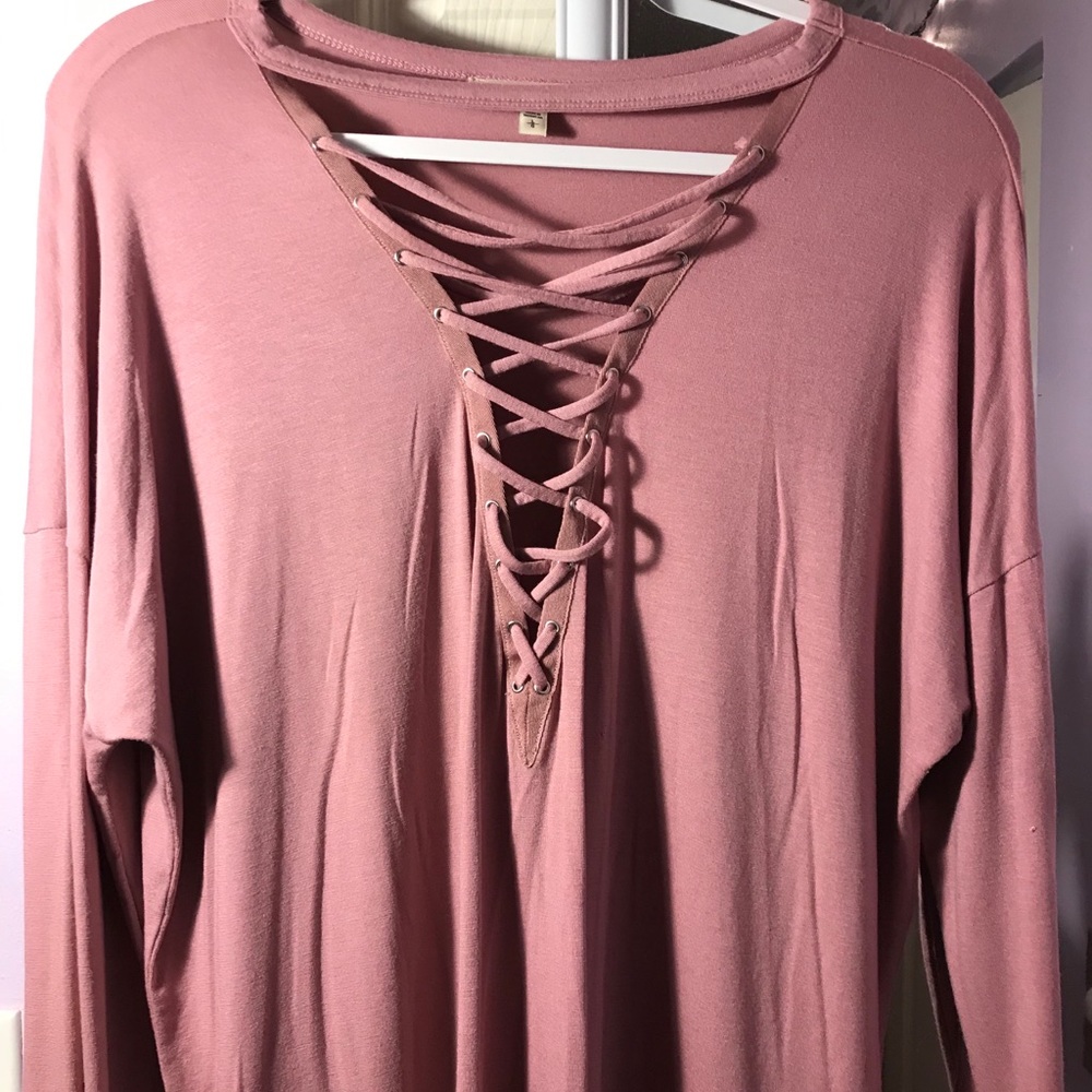 EXPRESS Criss cross front sweater
